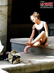 12 pictures - Babes with hot upskirts sexily pose in voyeur upskirt free photo gallery from UpskirtCollection.com